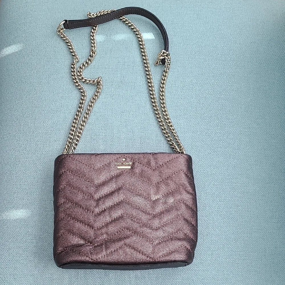 Kate Spade Reese Park Ellery Quilted Leather Crossbody Bag - Bronze
